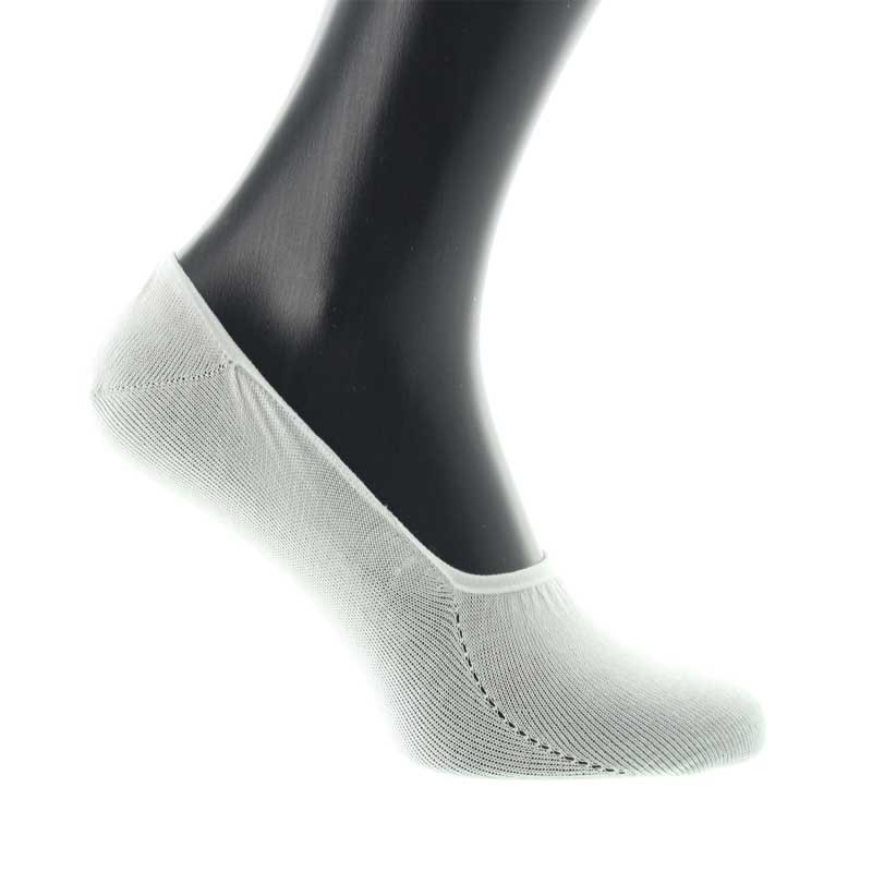 White invisible Scottish lisle thread socks