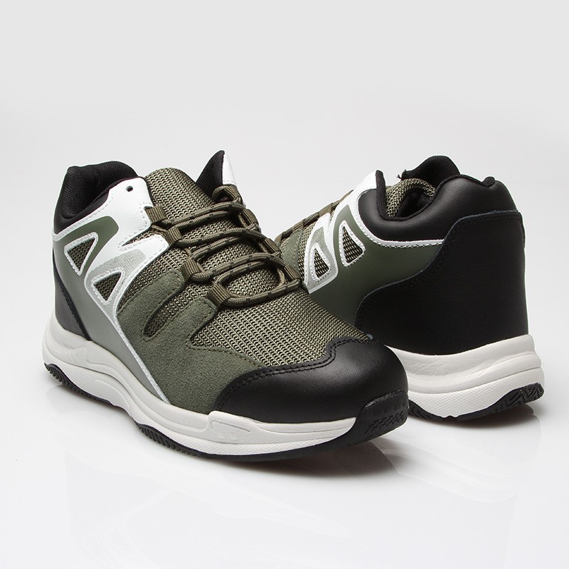 Baskets Rehaussantes Pitelli kaki +7 cm