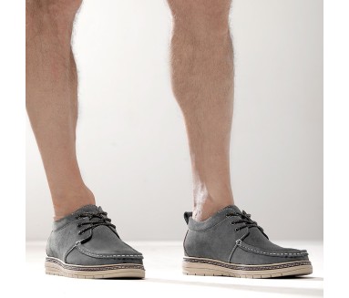 Elevator Loafers Prato grey +6cm