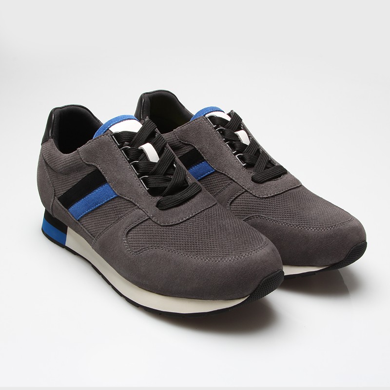 Elevator Sports Shoes | Grey +2.8'' / +7 CM | Mario Bertulli