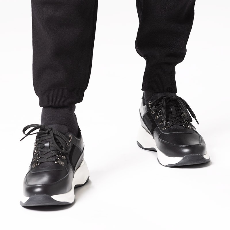 GUCCI Apollo Calfskin Mens Rhyton Sneakers 7.5 Black 1356028 | FASHIONPHILE