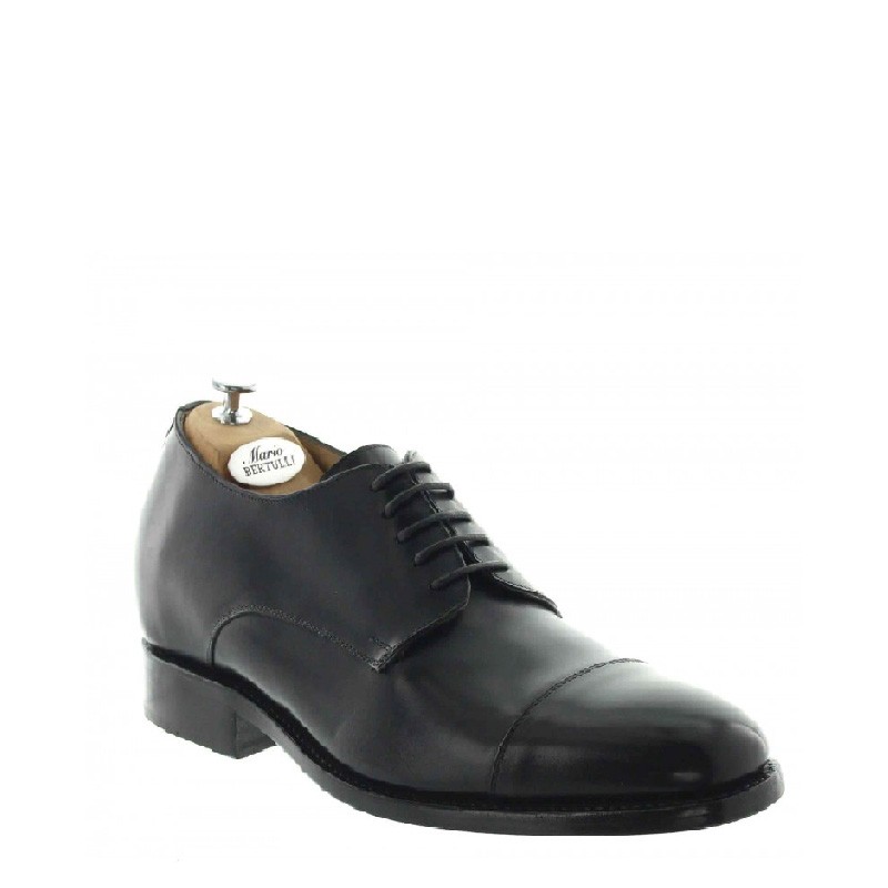 Men’s wedge Derby shoe | Black +6 CM | Mario Bertulli