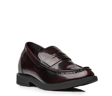 Height increasing loafers | patent burgundy  +2.6" | Mario Bertulli
