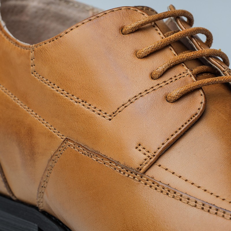 Brighton brown leather height increasing shoes +2.4''