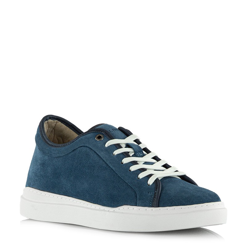 Elevator Sneakers | Denim blue +2.4'' | Mario Bertulli