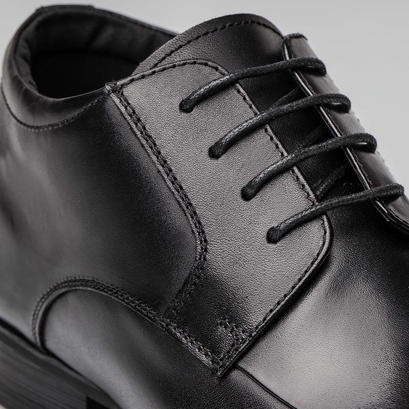 Cesio men's black shoes with lifts +2.8''