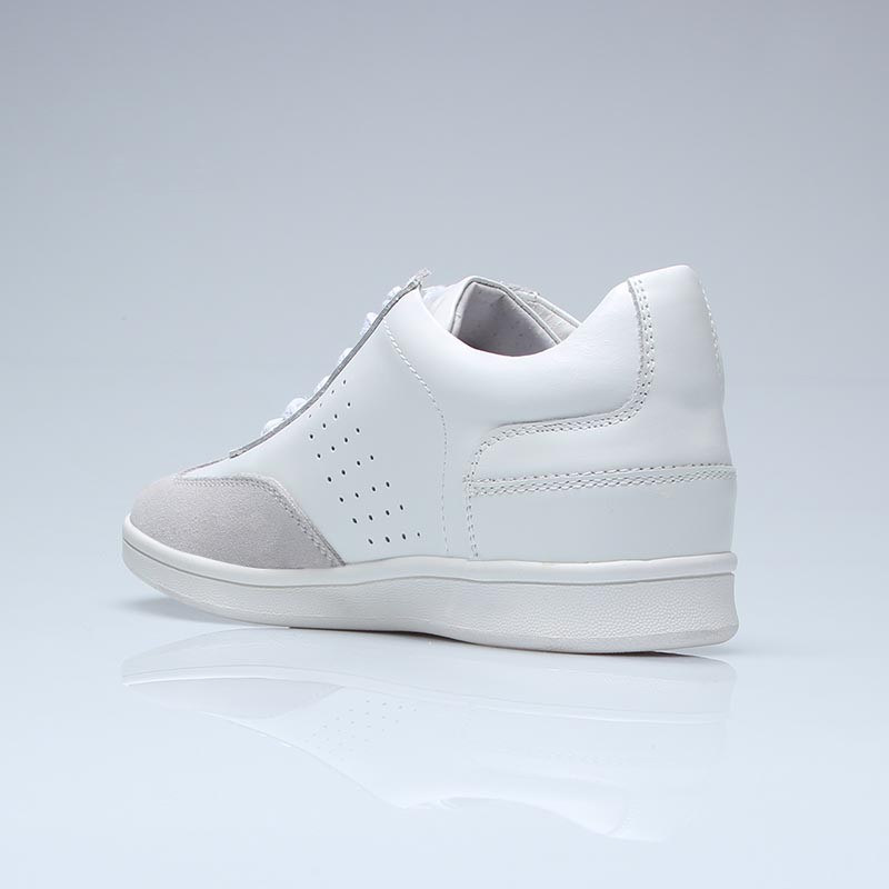 Defensola height increasing sneaker white +2.4" | Mario Bertulli