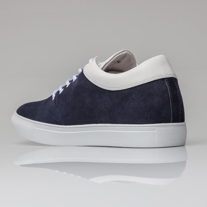 Dolcedo height increasing sneaker navy blue/white +2.4" - mario bertulli
