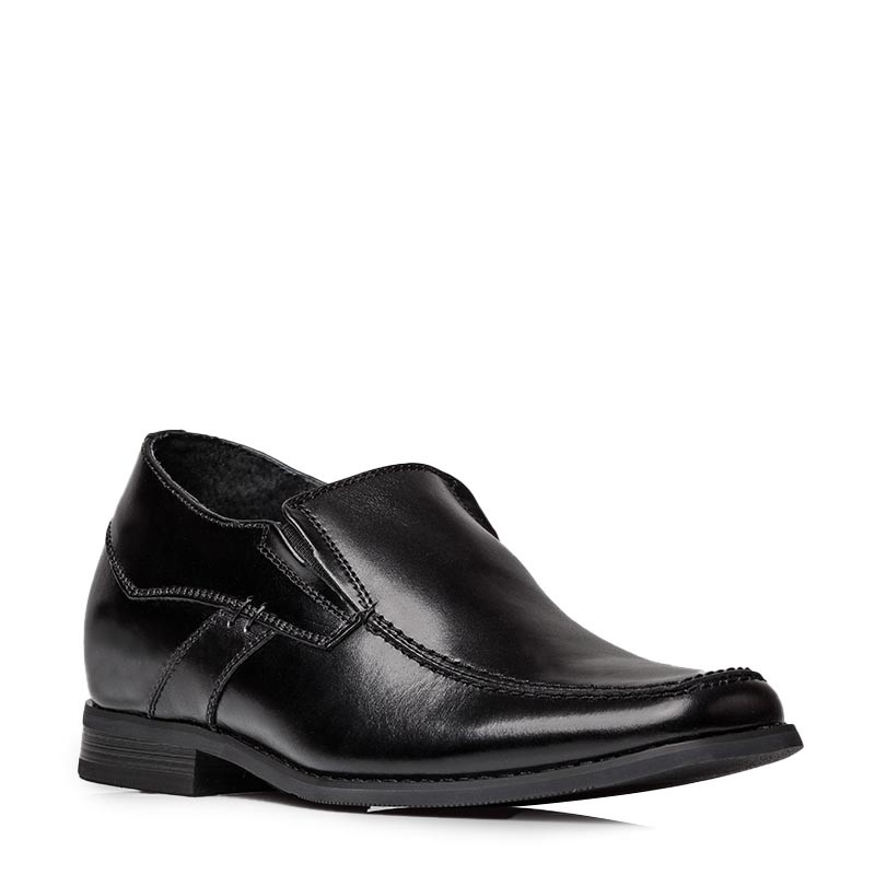 Dover loafer black elevator moccasins +2.4''