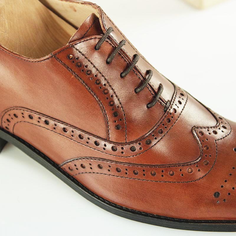 Leonardo goodyear brown height increasing shoe men +2.4''