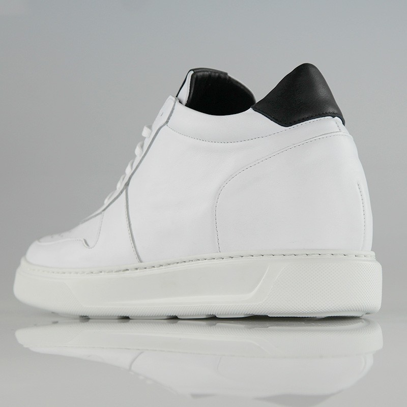 Sienna height increasing sneaker white +3.0" | Mario Bertulli