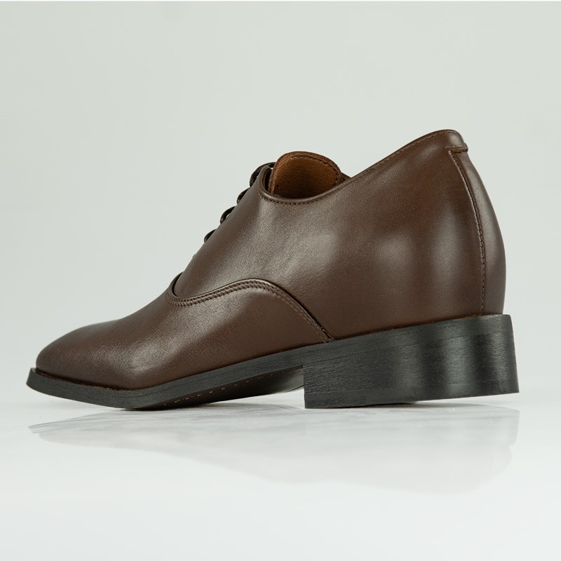 Melfi elevator shoes mens brown +3''