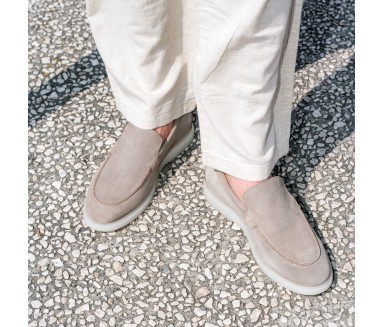 Positano Sand Height-Increasing Loafers +5cm