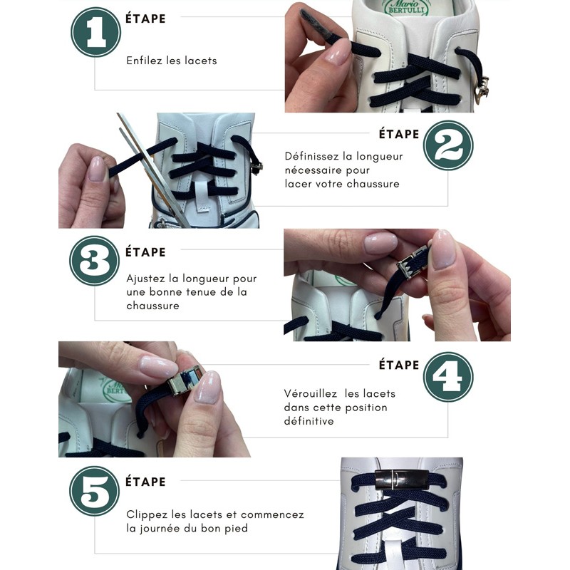 Magnetic elastic laces black