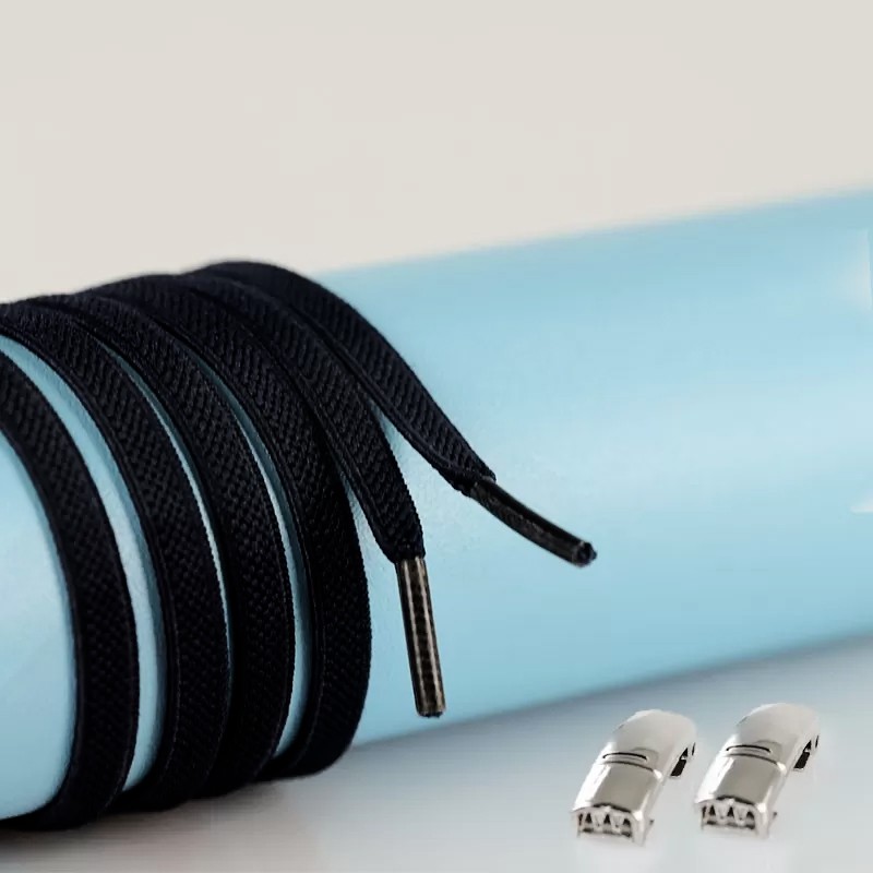 Magnetic elastic laces black