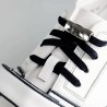 Black magnetic shoelaces
