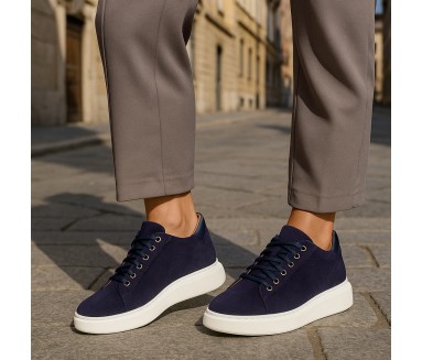 Sova navy height-increasing shoes women +7.5 cm