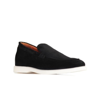 Positano Black Height-Increasing Loafers +5cm