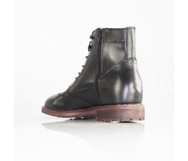 Vercelli Black Height-Increasing Boots +6 cm
