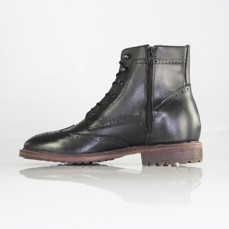 Vercelli Black Lift Boots +6 cm