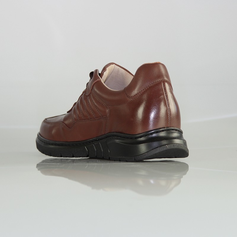 Pineto Brown Height-Increasing Shoes +7 cm