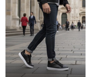 Lecce Elevator Sneaker black +7 cm