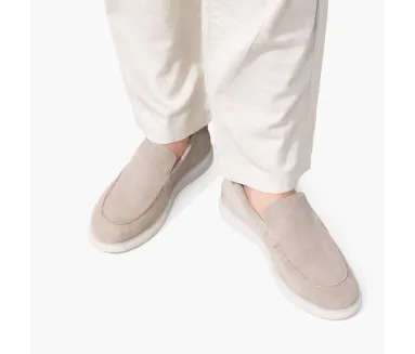 Positano Sand Height-Increasing Loafers +5cm