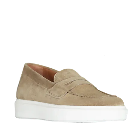 Rimini Beige Elevator Loafers | +6 cm Made in Italy