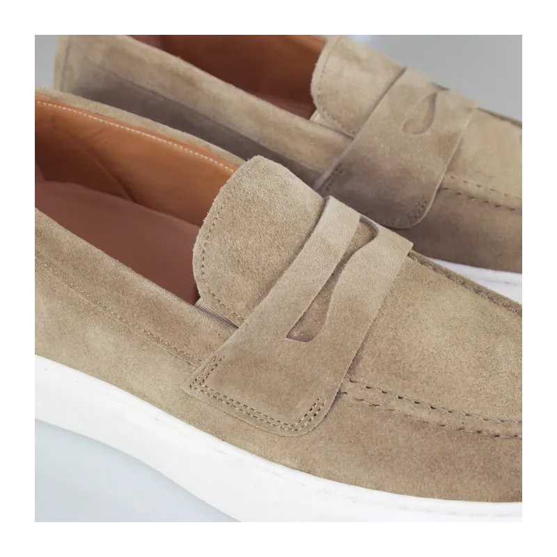 Rimini Beige Elevator Loafers | +6 cm Made in Italy