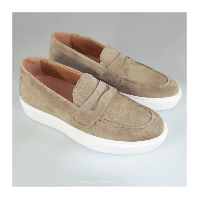 Rimini Beige Elevator Loafers | +6 cm Made in Italy