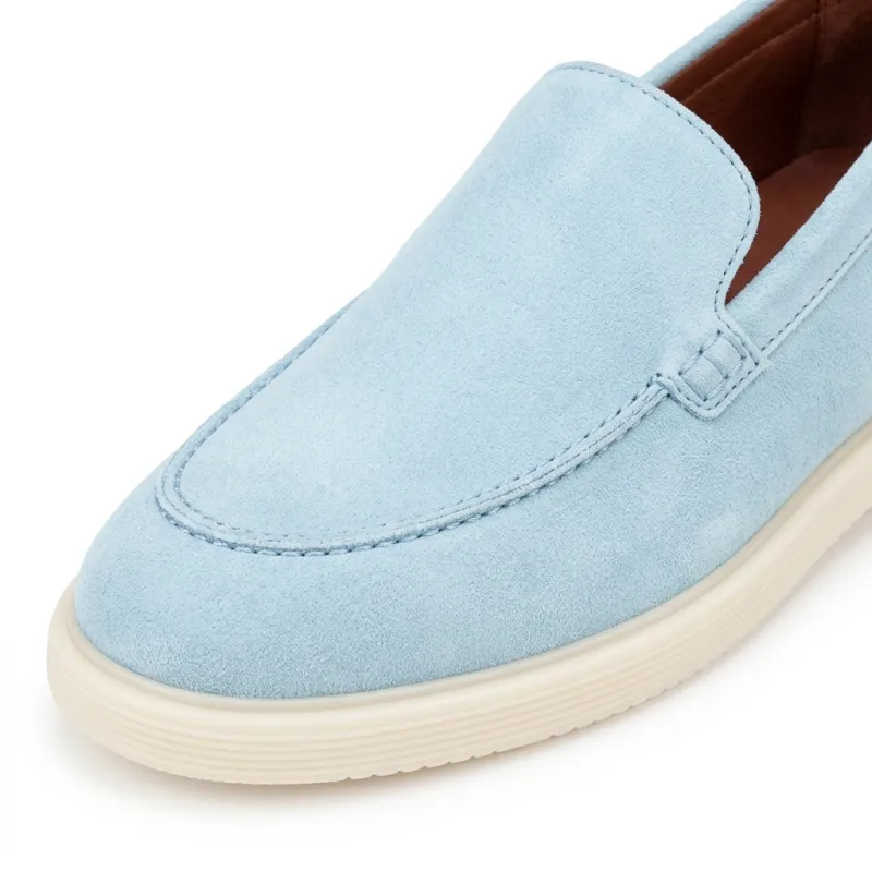 Positano Sky Blue Height-Increasing Loafers +5cm