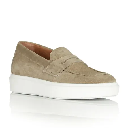 Rimini Beige Elevator Loafers | +6 cm Made in Italy