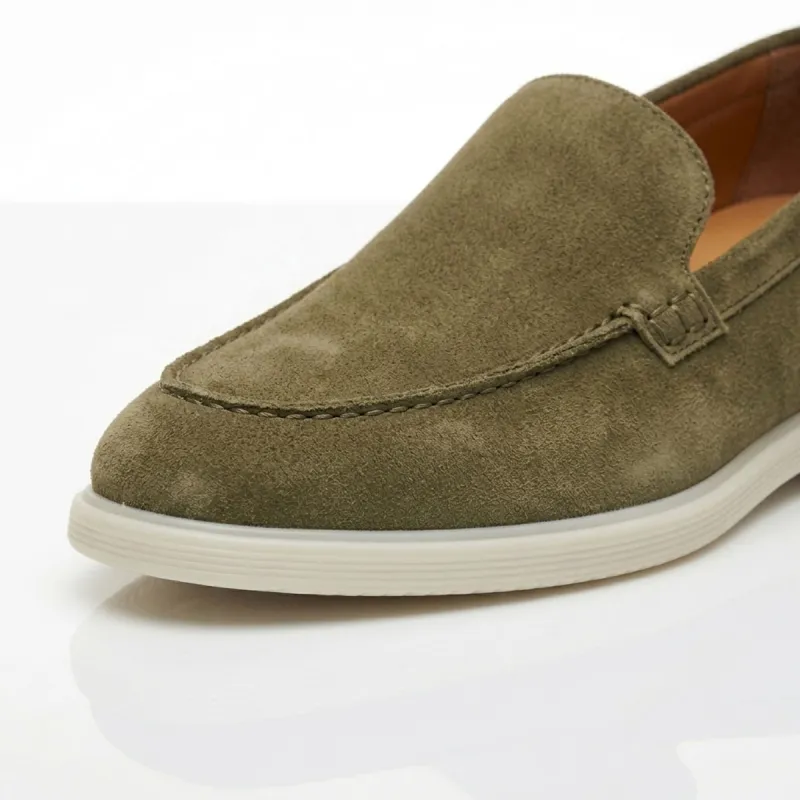 Men’s elevator loafers Positano khaki +2 inches