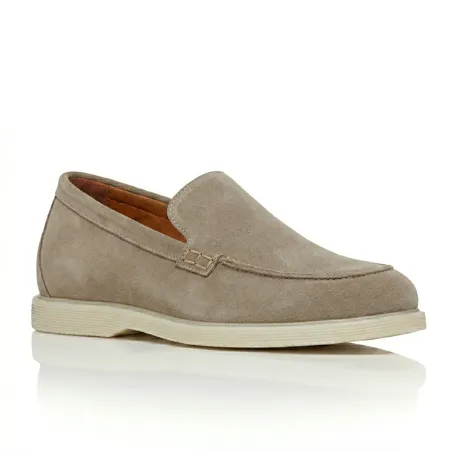 Positano Sand Height-Increasing Loafers +5cm