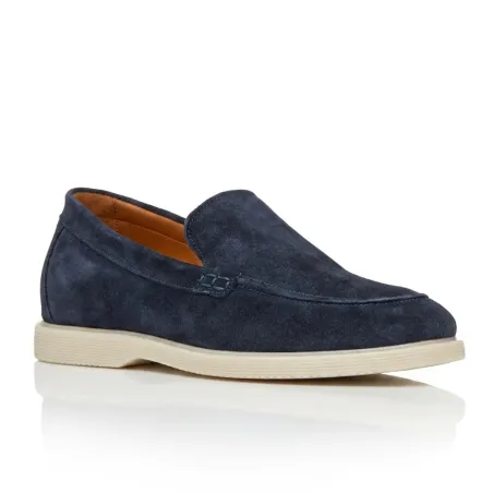 Positano Navy Height-Increasing Loafers +5cm