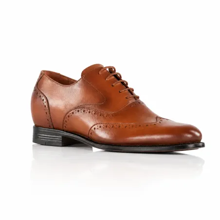 Pavie elevated Richelieu Shoes Cinnamon +2.6''