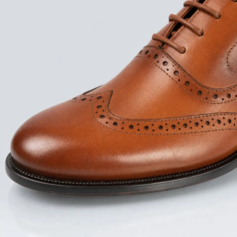 Pavie elevated Richelieu Shoes Cinnamon +2.6''