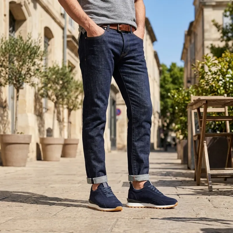 Height Increasing Sports Shoes | navy +3.0" | Mario Bertulli