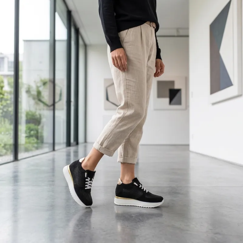 Height Increasing Sneakers | black +2.8"| Mario Bertulli