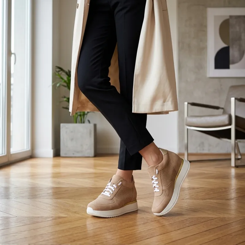 Height Increasing Sneakers | sand +2.8"| Mario Bertulli