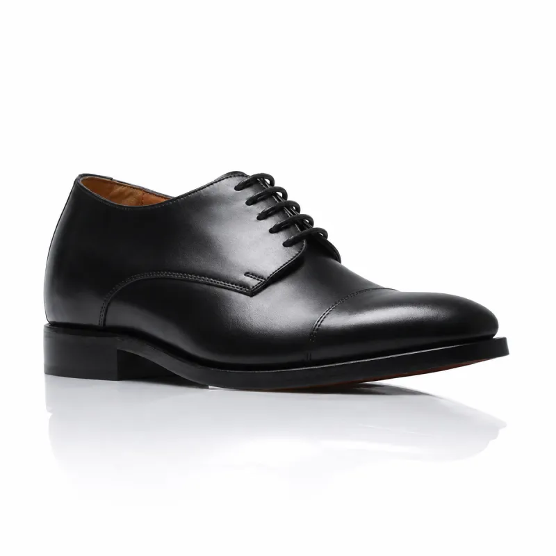 Men’s wedge Derby shoe | Black +6 CM | Mario Bertulli