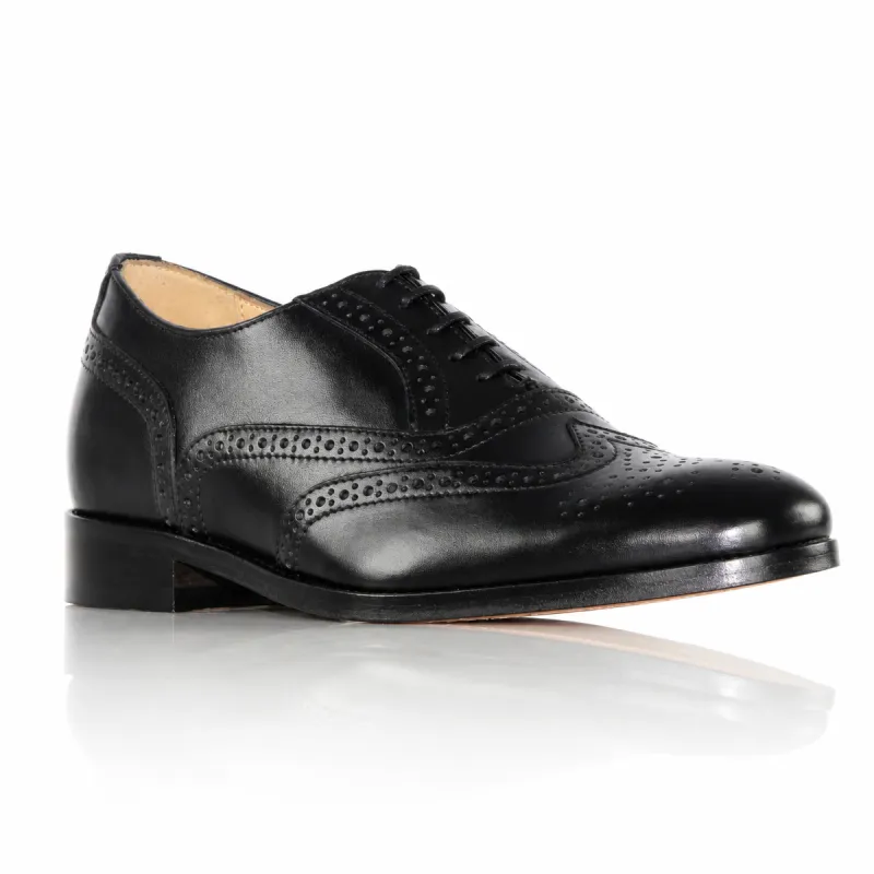 Men’s compensated Richelieu | Black +6 CM | Mario Bertulli