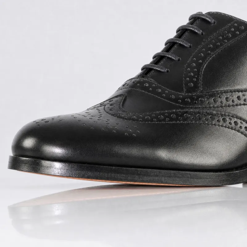 Men’s compensated Richelieu | Black +6 CM | Mario Bertulli