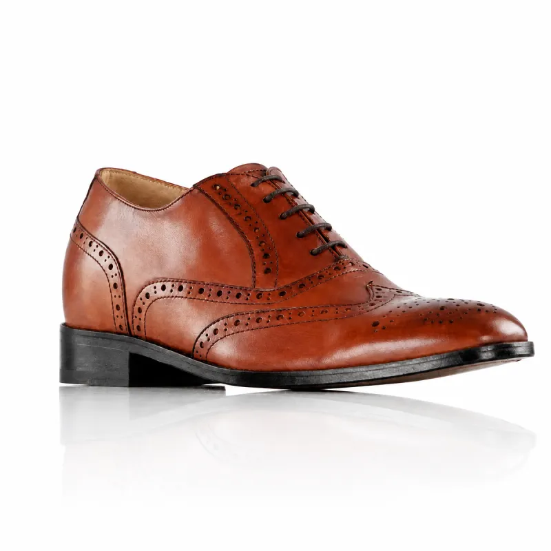 Men's compensated Richelieu | Brown +6 CM | Mario Bertulli