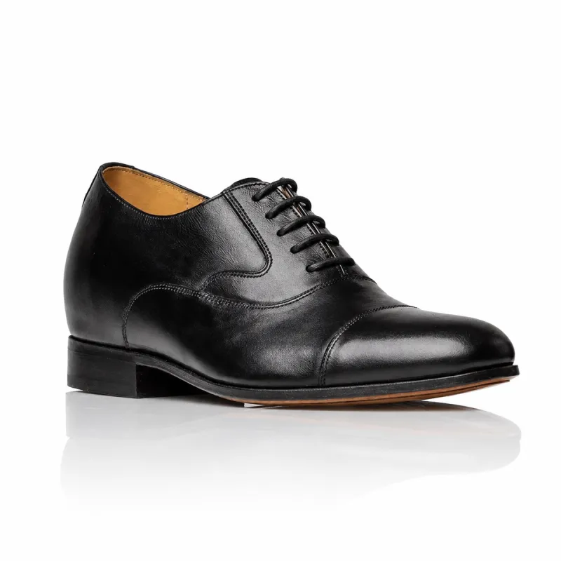 Men’s compensated Richelieu | Black +6 CM | Mario Bertulli