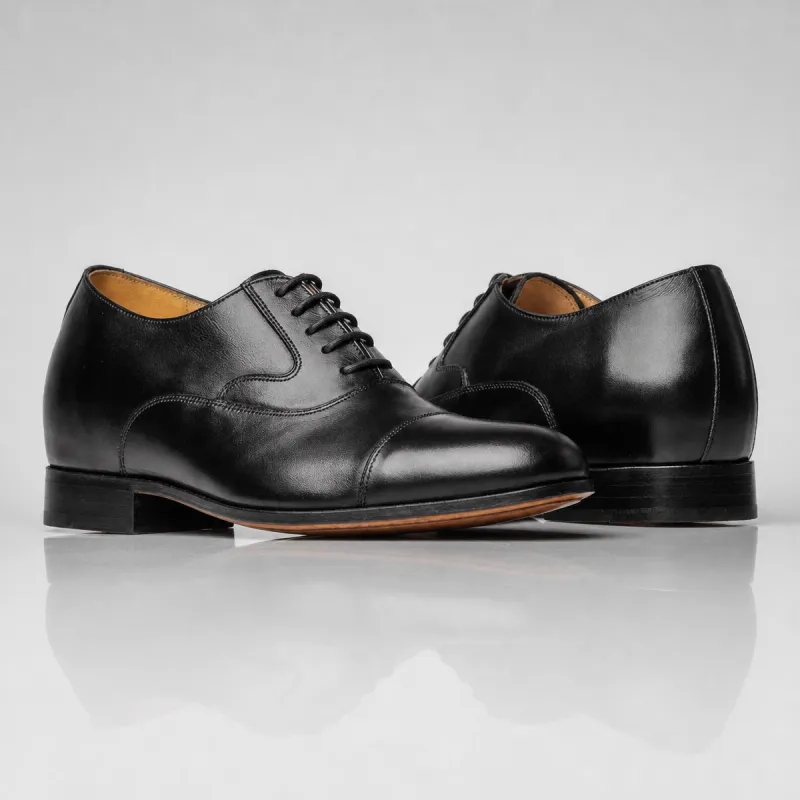 Men’s compensated Richelieu | Black +6 CM | Mario Bertulli