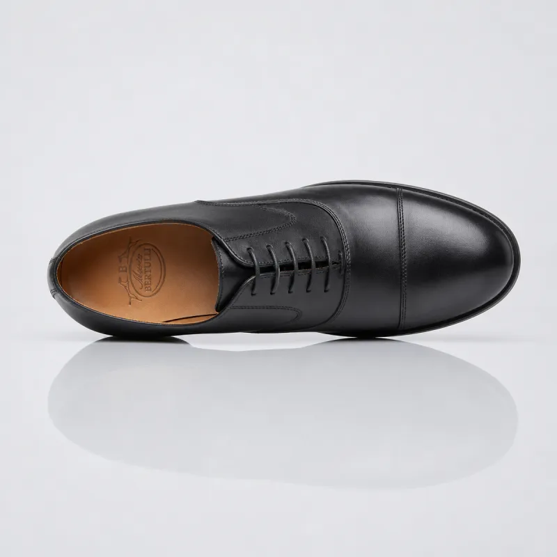 Men’s compensated Richelieu | Black +6 CM | Mario Bertulli