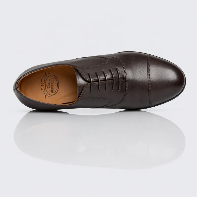 Men's compensated Richelieu | Brown +6 CM | Mario Bertulli