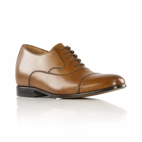 Men’s compensated Richelieu | Light brown +6 CM | Mario Bertulli