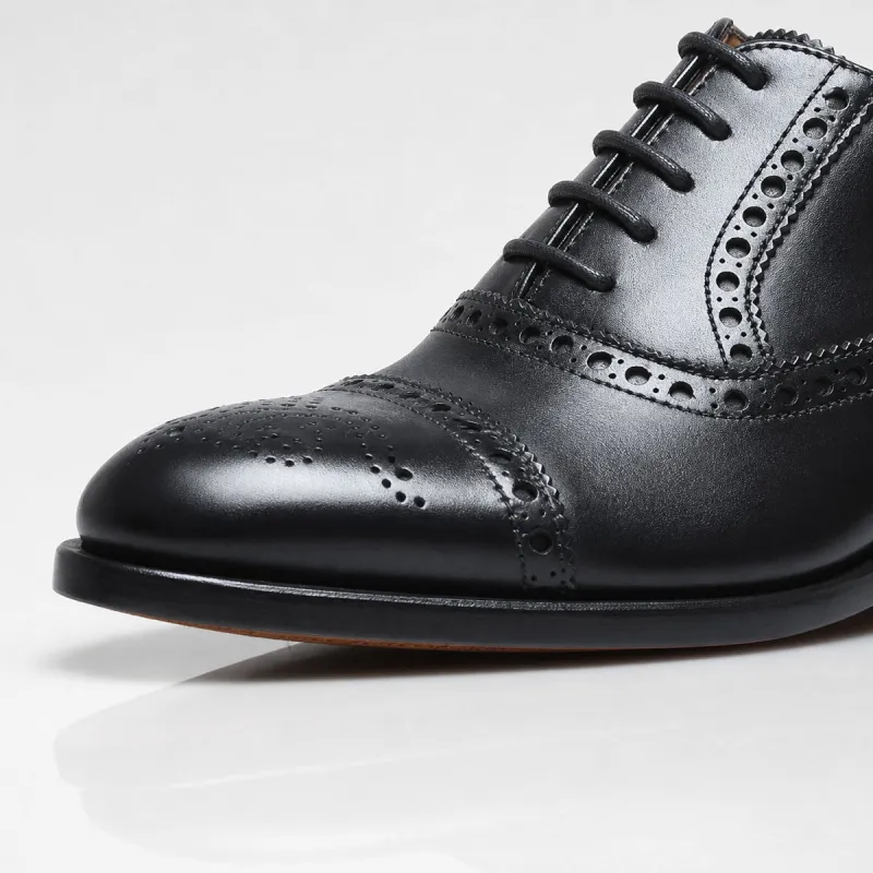 Men’s compensated Richelieu | Black +6 CM | Mario Bertulli